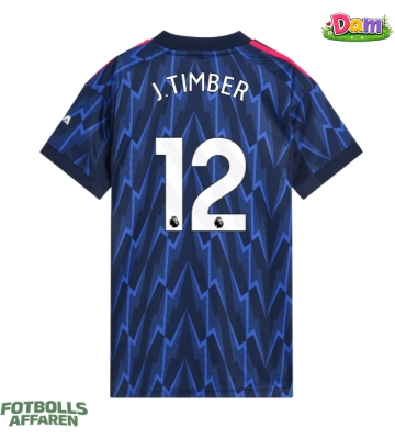 Arsenal Jurrien Timber #12 Bortatröja Kvinnor 2025-26 Kortärmad